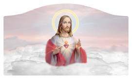 DASHELL-109-PK Sacred Heart Clouds Pink